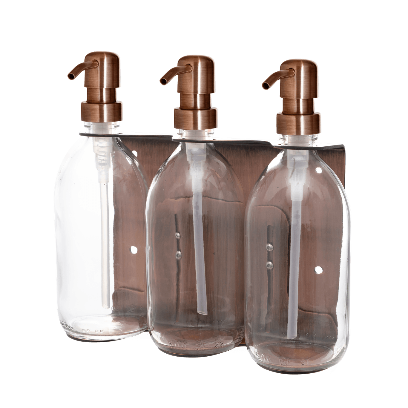 Copper Triple Wall Mounted Soap Dispenser